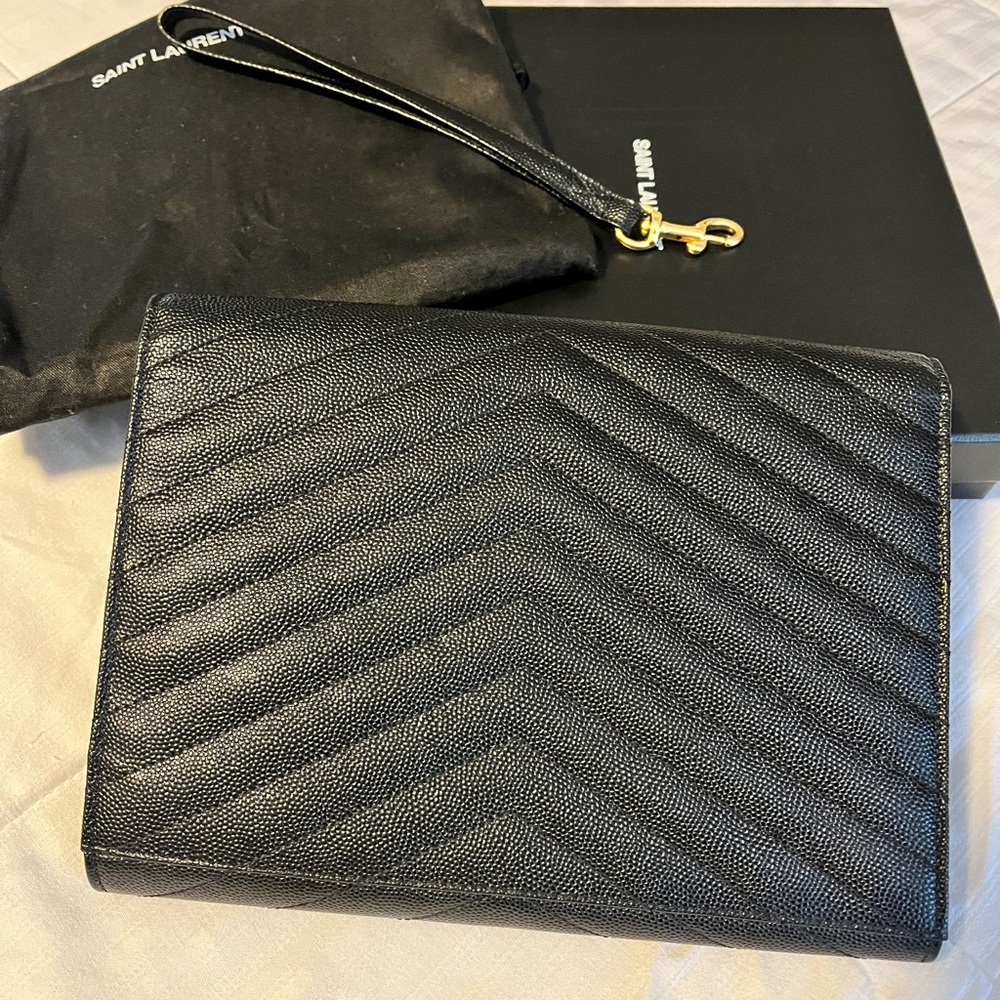 Saint Laurent Quilted Clutch/Wristlet - Picture 4 of 6